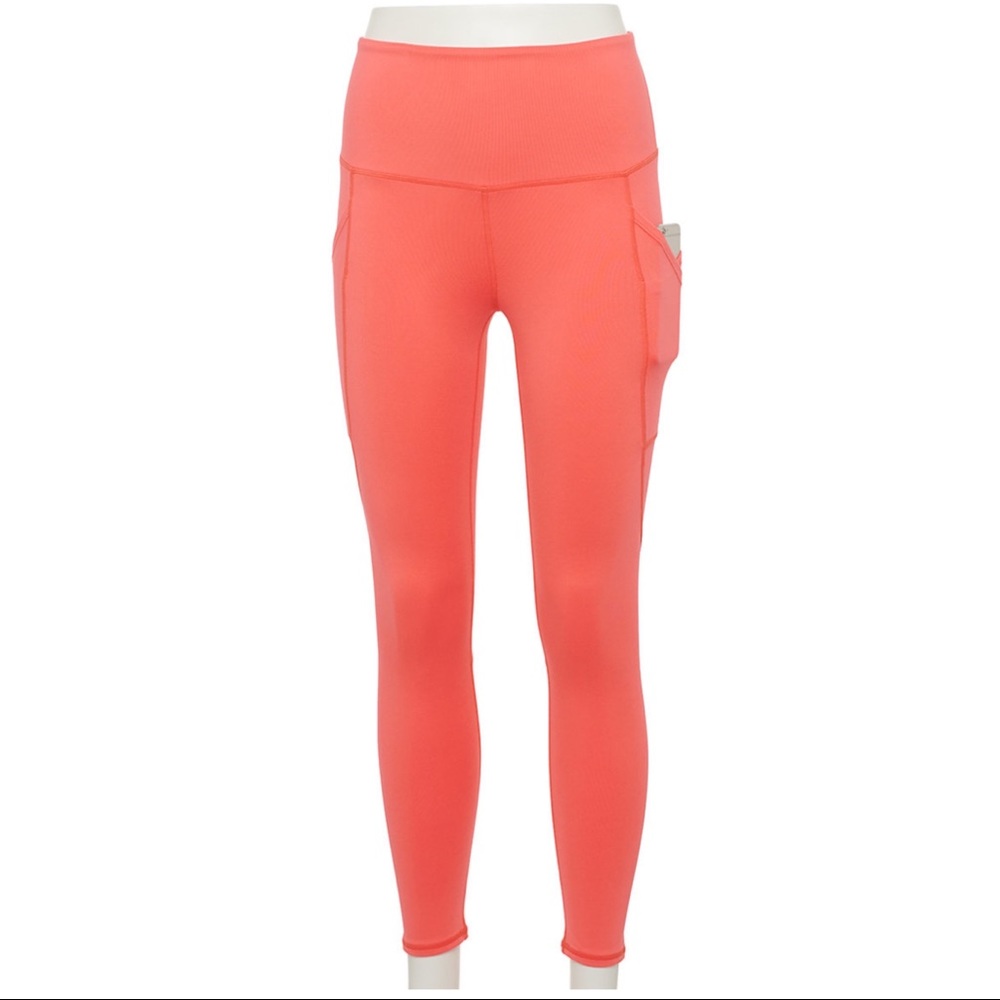 NWT SO Sporty 7/8 Length Leggings Coral Juniors Size XL